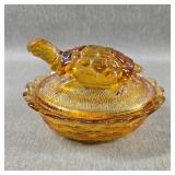 Westmoreland Glass 'Turtle on a Nest' Covered Dish