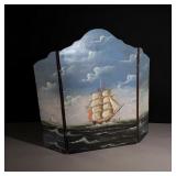 Hand Painted Nautical Scene Fireplace Screen