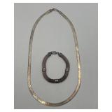Sterling Milor Bracelet 9.3g & KC Necklace 14.1g