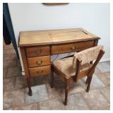 Vtg Sewing Cabinet Desk & Chair.  Cabinet only,