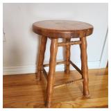 Vtg Oak Stool