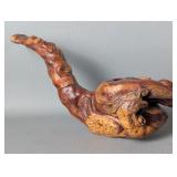 Large Carved Cypress Knee Wood Tobacco Smoking