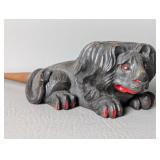 Vintage Hand Carved Wood Lion Tobacco Smoking