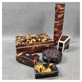 Collection of Tortoise Shell Boxes