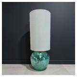 Crackle Style Glass Small Table Lamp