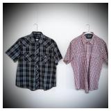 2 Menï¿½s Wrangler Summer Shirts XL / Pearl Style