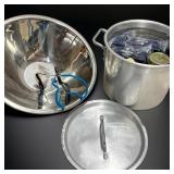 Stainless Bowl w/ Canning Items