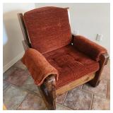 Vtg Velour Armchair Very Comfortable Retro