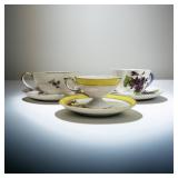 Trio of China Cups w/ Saucers US Zone, England/