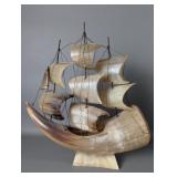 Horn 3 Mast Ship Sail Boat Nautical Decor Rustic