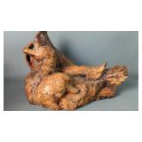 Rustic Burl Wood Carved Ducks