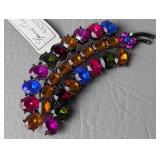 Vintage Leaf / Feather Brooch Multicolor