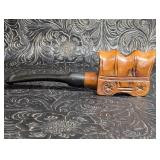 Covered Wagon Figural Smoking Pipe, Hand Carved
