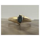 10K Yellow Gold & Sapphire Ring