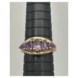 10K Yellow Gold & Amethyst WM Ring 2.5g