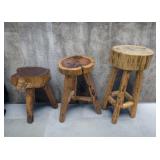 Rustic Log Stools