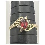10K Yellow Gold & Ruby Ring TLK 164