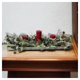 Large Lighted Christmas Table Decor w/ Candles.