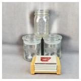 Arkansas Razorback Jars & Costers Ball Mason