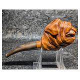 Hand Carved Italian Canine Figural Smoking Pipe