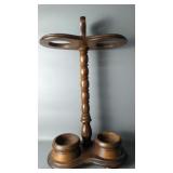 Victorian Style Walnut Double Umbrella Stand