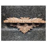 Antique Carved Wall Mount Smoking Pipe Rack