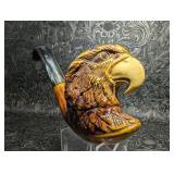 Hand Carved Meerschaum Smoking Pipe, Eagle