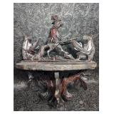 Antique Black Forest Style Wall Shelf Depicting