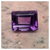 Large Emerald Cut Amethyst Gemstone