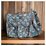 Vera Bradley Rolling Tote/ Duffle w/ Keys &