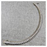 Sterling & Diamond Tennis Bracelet, 18.8g