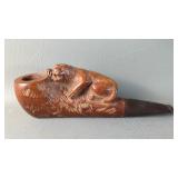 Vintage Bruyere Garantie Carved Tiger Smoking