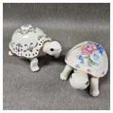 Lenox China Turtle Figurines, 'Jewels of Light' &