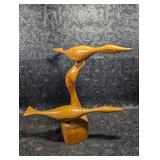 Mid-Century Tiger Maple Bird Sculpture