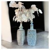 Pair of Vases w/ Faux Plant