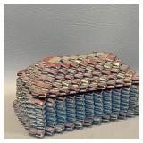 Vintage Folded Paper Tramp / Prison Art Lidded