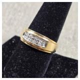 14k Gold & Diamond Ring, Sz 10, 8g