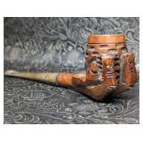Hand Carved Smoking Pipe of Hand Holding Corn Cob