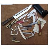 Flat of Pocket Knives + , Solingen H. Either &