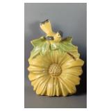 Vintage McCoy Sunflower And Goldfinch Bird Wall