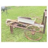 WAGON FRAME MADE FROM MODEL-T MAYBE? WOOD IS