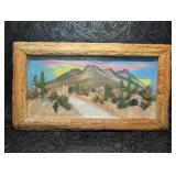 Mid-Century Diorama Desert Scene, Made From