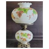 Large Vintage Hurricane Parlor Lamp w/