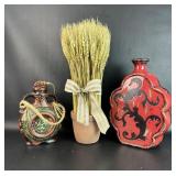 House Decor Trio Clay Flask Style Item has