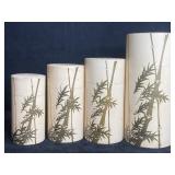 MCM BAMBOO THEMED METAL CANISTER SET