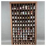 Collection of Thimbles in Display Box w/ Bird Eggs