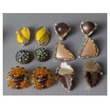 Coro Thermoset Clip Earrings & Other Vintage
