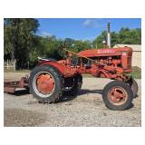Vintage Farmall A Offset Tractor Runs Well
