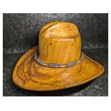Turned Wood Cowboy Hat w/Hat band