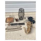 CAST IRON GRIDDLE & SPATULA, MINNOW TRAP, BOAT